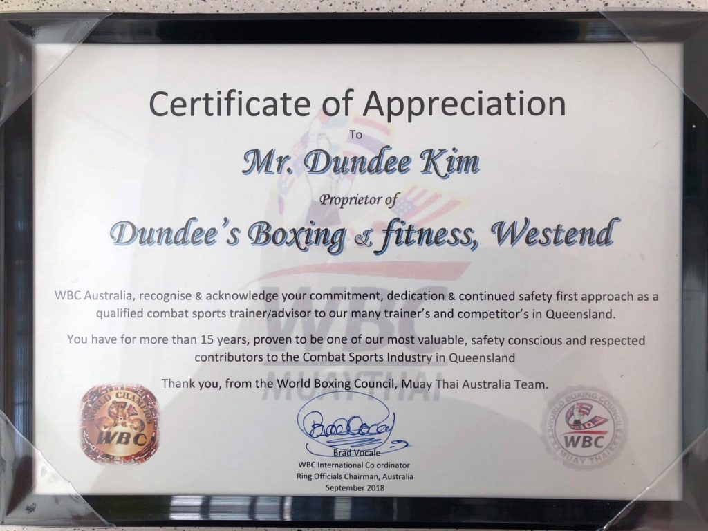 certificate of appreciation West End