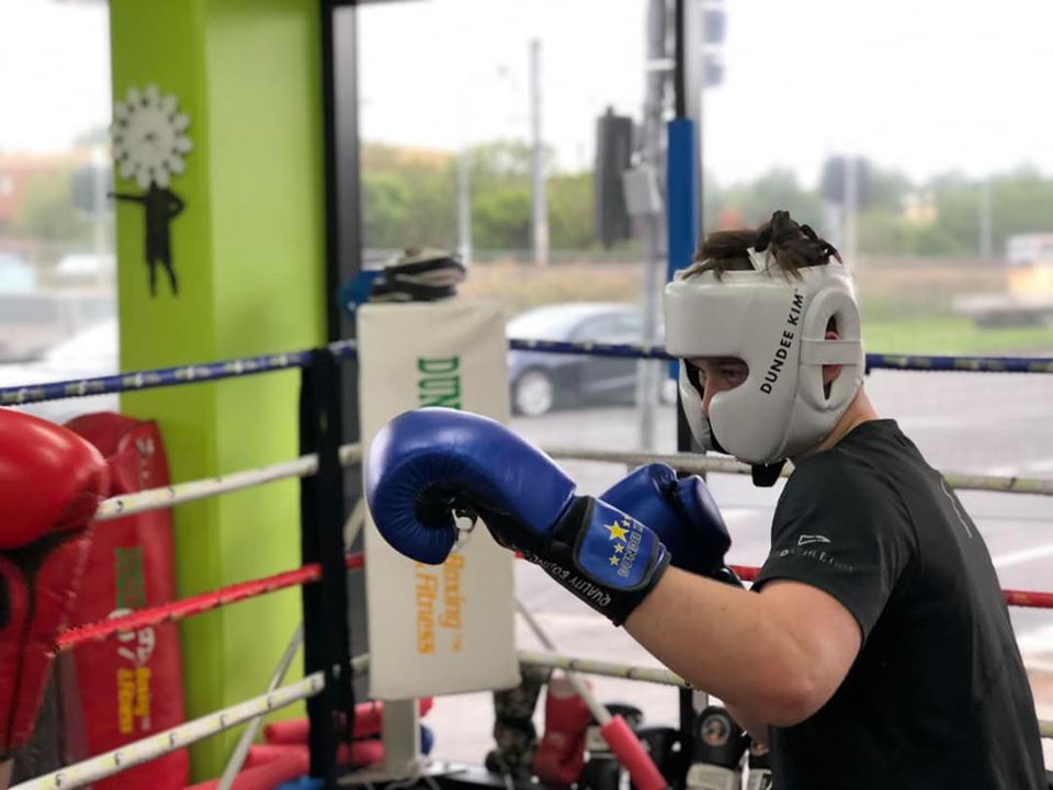 Boxing gloves store and head guards