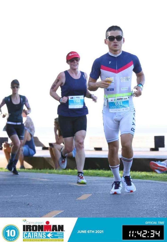 jin competing in ironman cairns